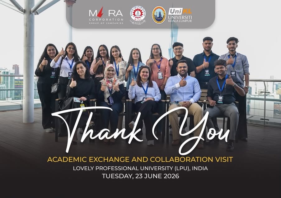Lovely Professional University delegation during its academic exchange visit to UniKL